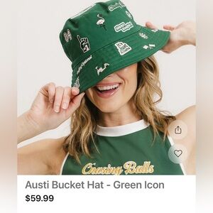 ⛳️Fore all Forest Green Bucket Hat . No tag never worn